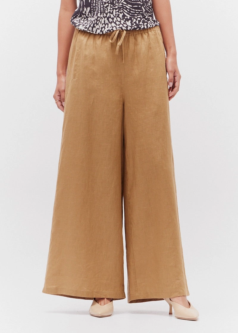 JACKIE WIDE-LEG LINEN PANTS Cozy Stretch Fit