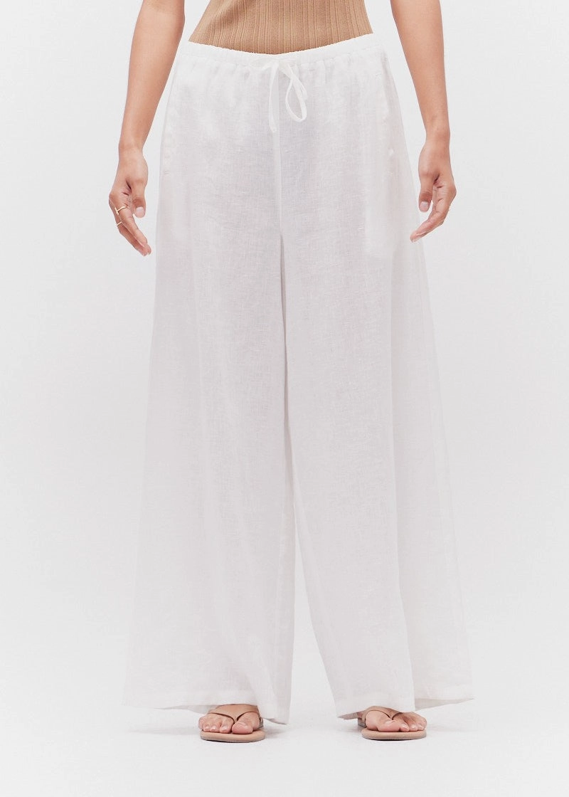 Neutral Look JACKIE WIDE-LEG LINEN PANTS