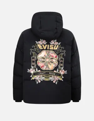 Japanese Pattern Kamon Embroidery Down Jacket