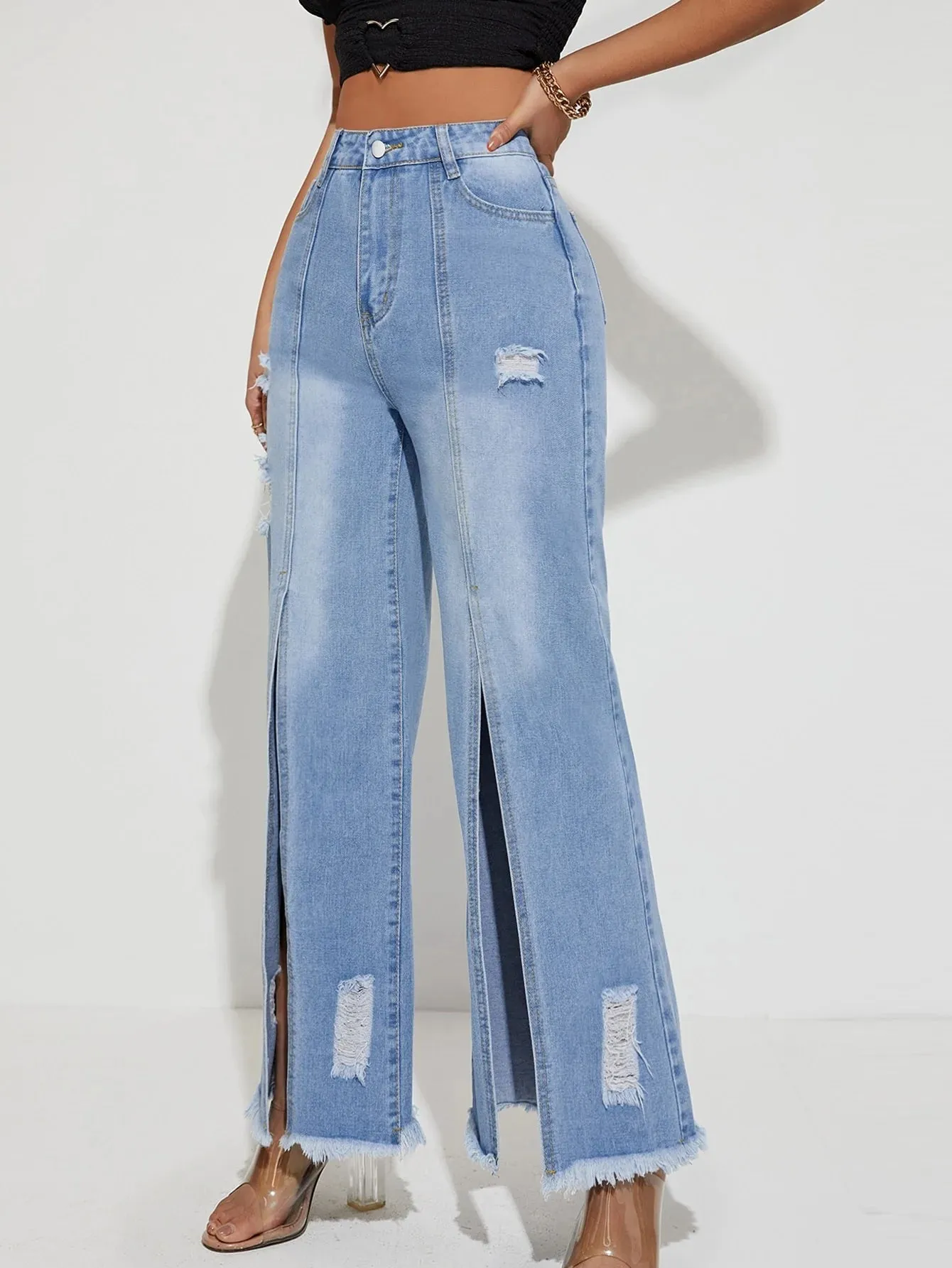 Jaya Loose Jeans Trousers