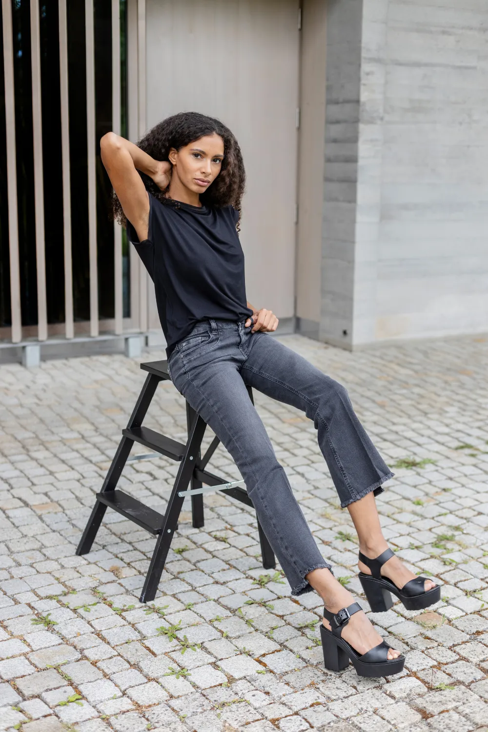 Jeans - BOOTCUT - Petra Schlaggrau