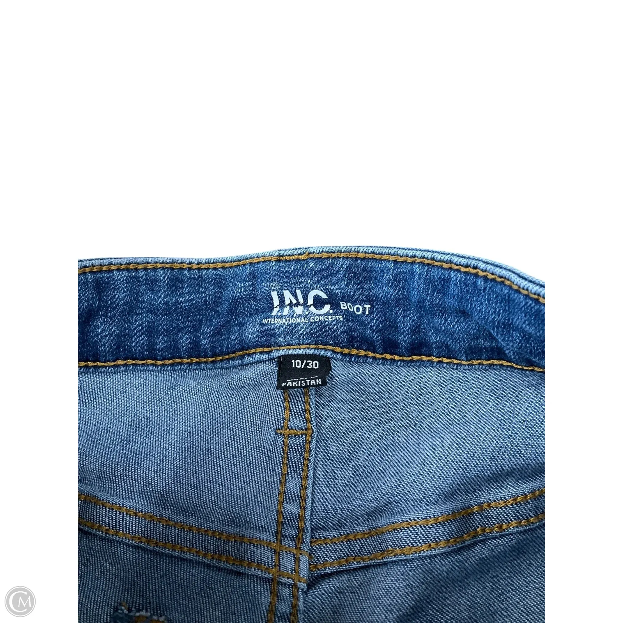 Jeans Flared By Inc In Blue Denim, Size: 10