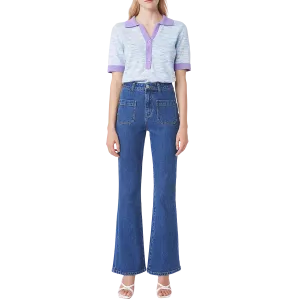 Jeans Flared De Tiro Alto