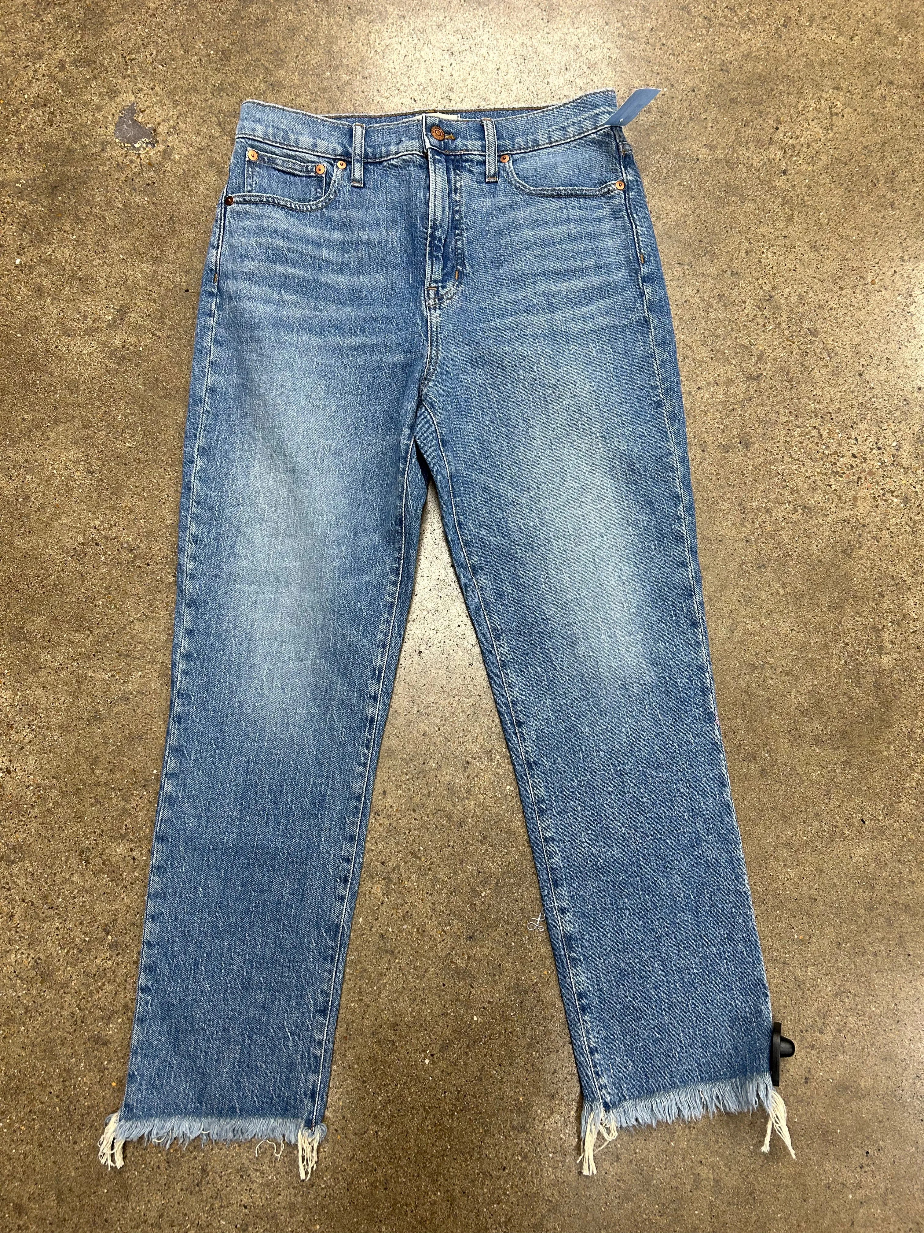 Jeans Straight By Madewell In Blue Denim, Size:8