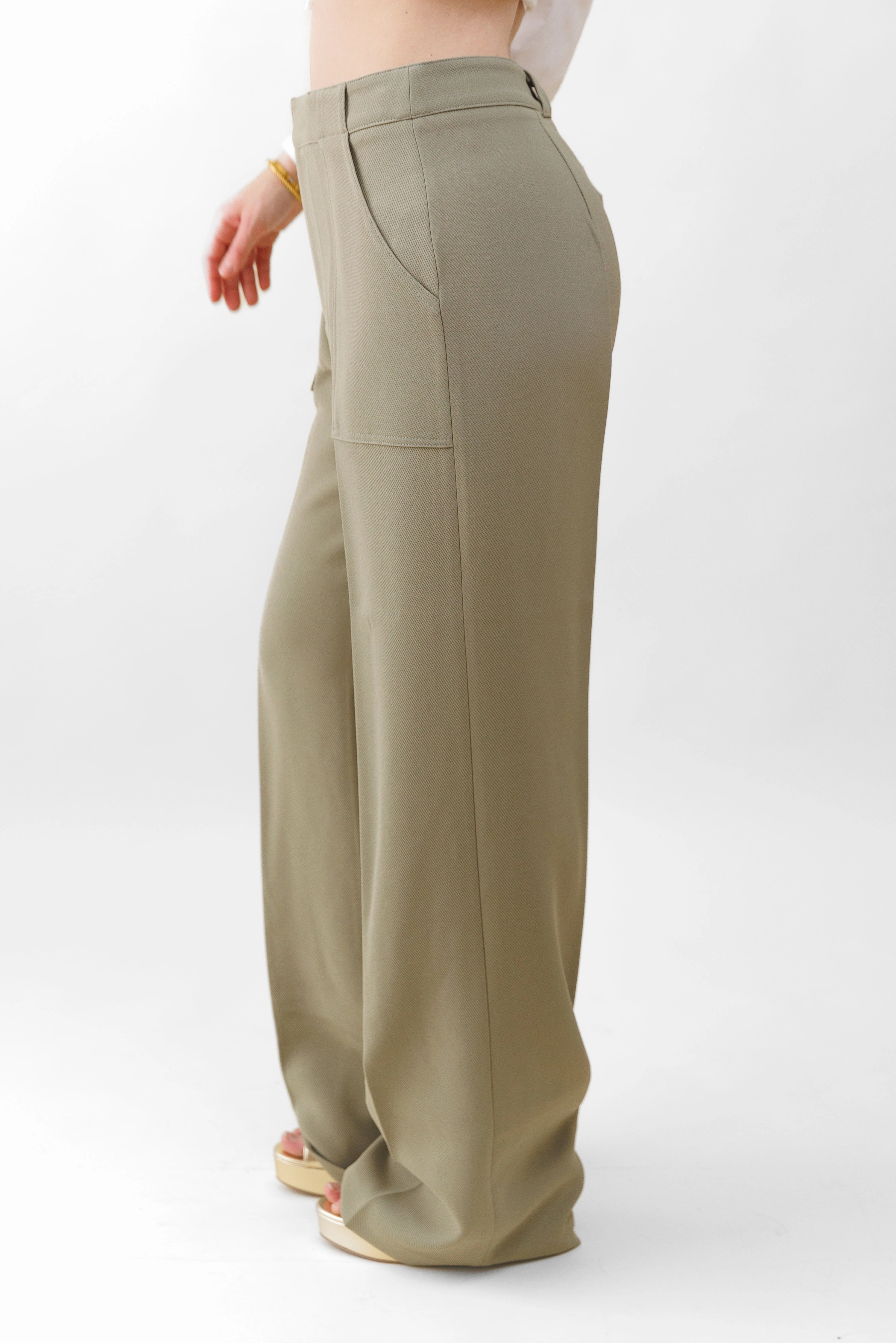 Sporty Comfort JENNA TEXTURED WIDE-LEG PANTS
