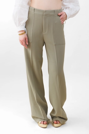 JENNA TEXTURED WIDE-LEG PANTS Minimal Bulk Tall Length