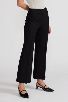 Crisp Design Stretchable Wear JENSEN BLACK FLARE PANT