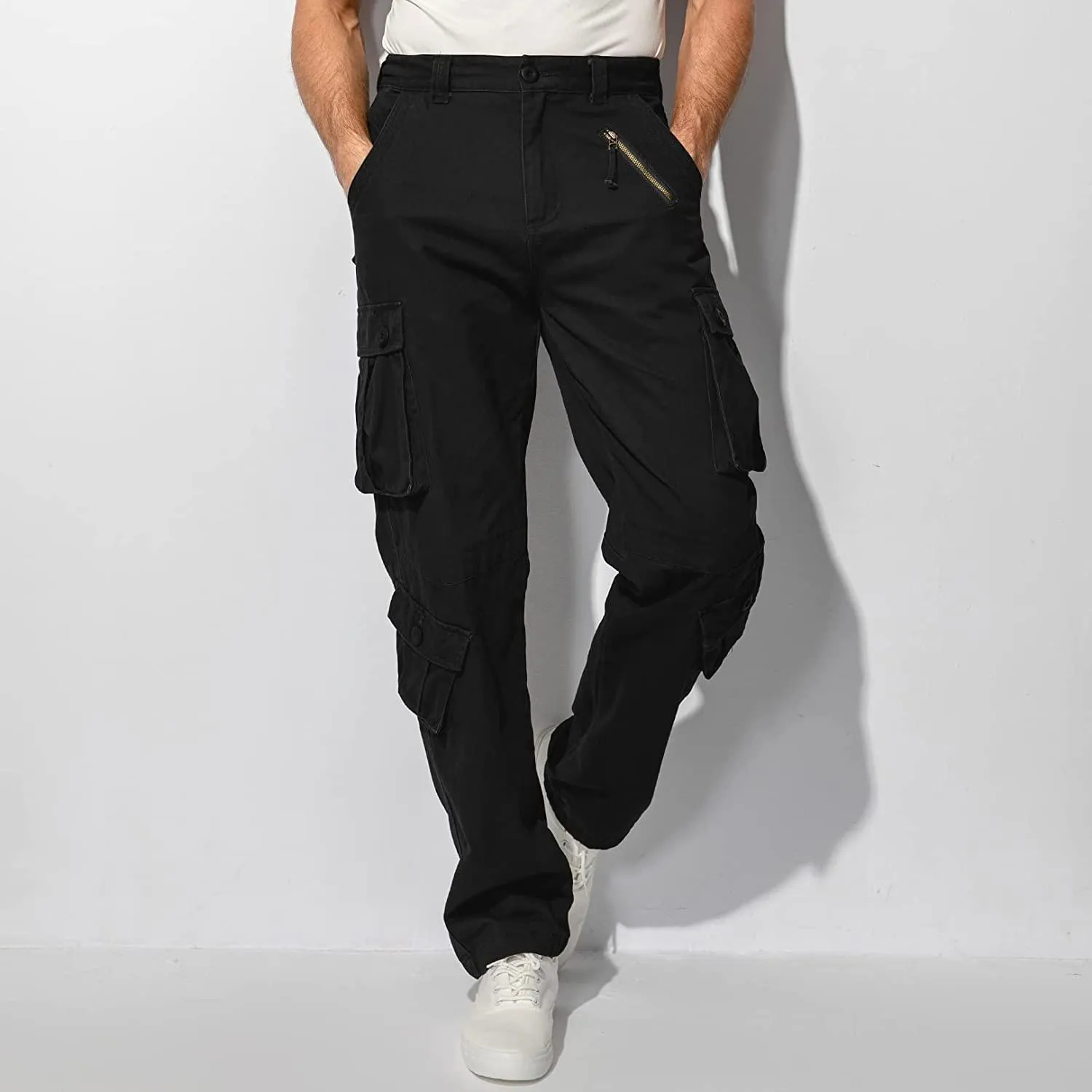 Jessie Kidden Men's Combat Camo Cargo Trousers Camouflage Army Military Tactical Work Pants