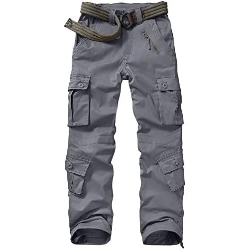 Jessie Kidden Men's Combat Camo Cargo Trousers Camouflage Army Military Tactical Work Pants