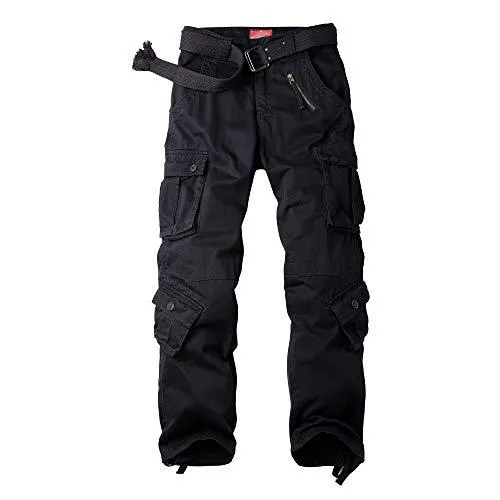Jessie Kidden Men's Combat Camo Cargo Trousers Camouflage Army Military Tactical Work Pants