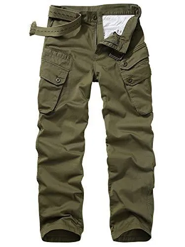 Jessie Kidden Men's Combat Camo Cargo Trousers Camouflage Army Military Tactical Work Pants