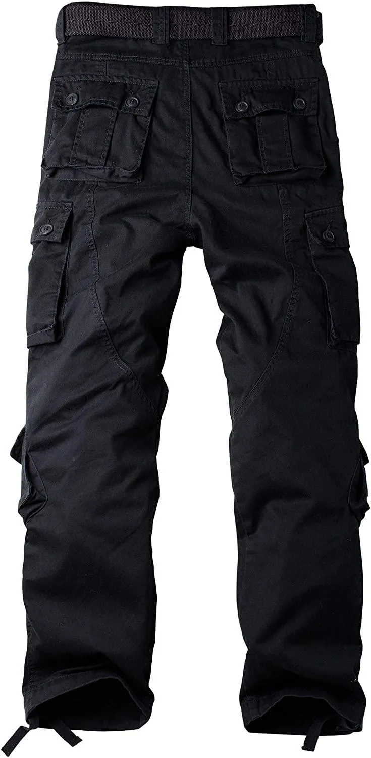 Jessie Kidden Men's Combat Camo Cargo Trousers Camouflage Army Military Tactical Work Pants