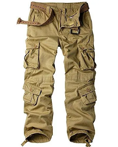 Jessie Kidden Men's Combat Camo Cargo Trousers Camouflage Army Military Tactical Work Pants