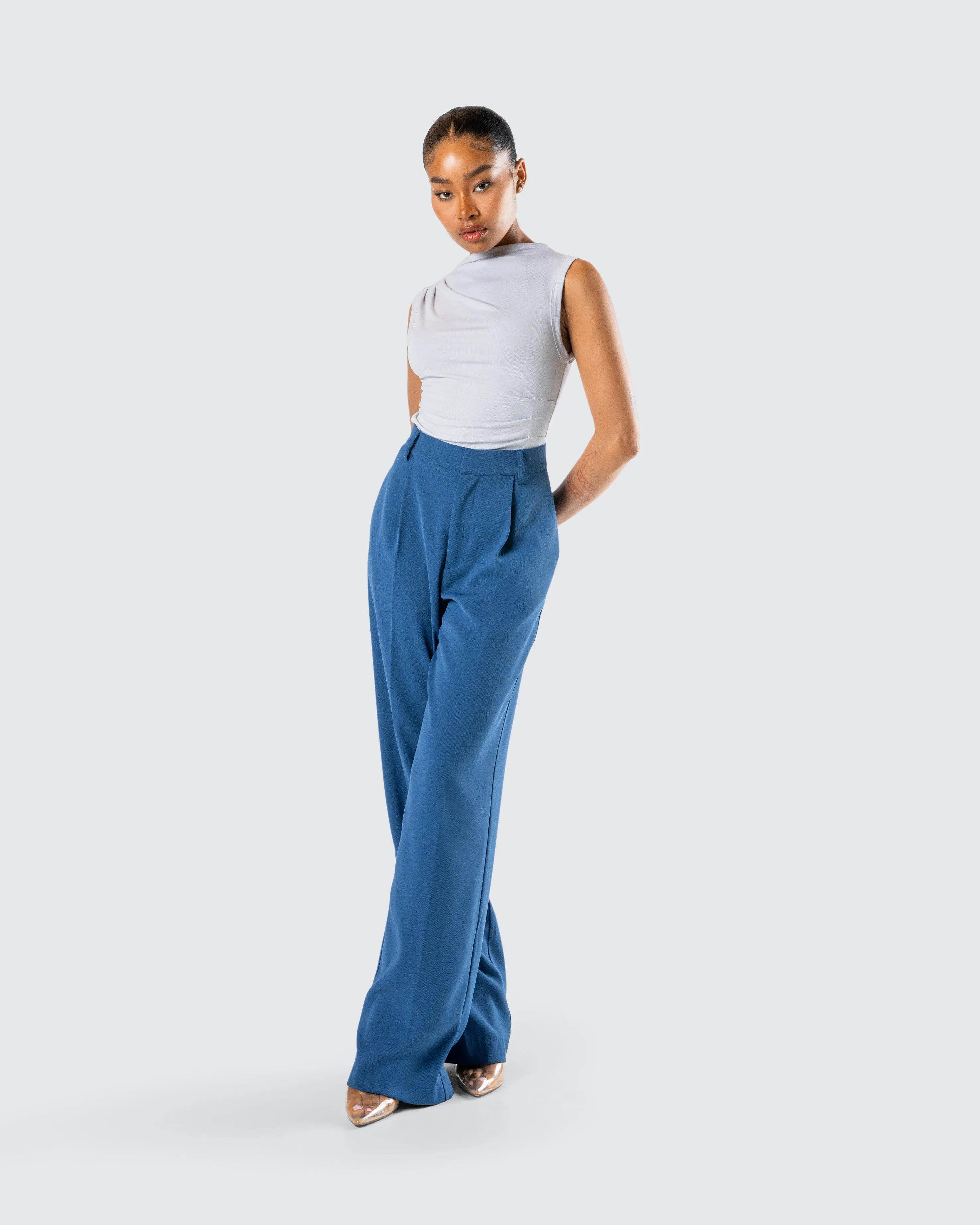 Jobelle Teal Trouser Pant