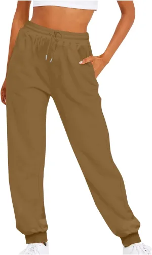 Jogger Sweatpants for Women Fleece Lined Track Pants Warm Winter Pants Baggy Casual Pants High Waisted Lounge Pants
