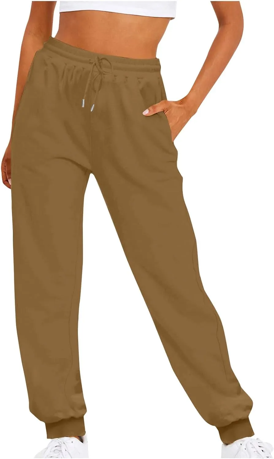 Jogger Sweatpants for Women Fleece Lined Track Pants Warm Winter Pants Baggy Casual Pants High Waisted Lounge Pants