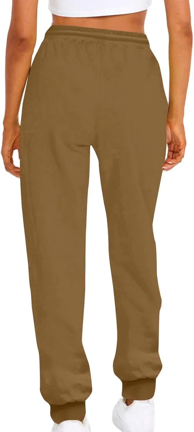 Jogger Sweatpants for Women Fleece Lined Track Pants Warm Winter Pants Baggy Casual Pants High Waisted Lounge Pants