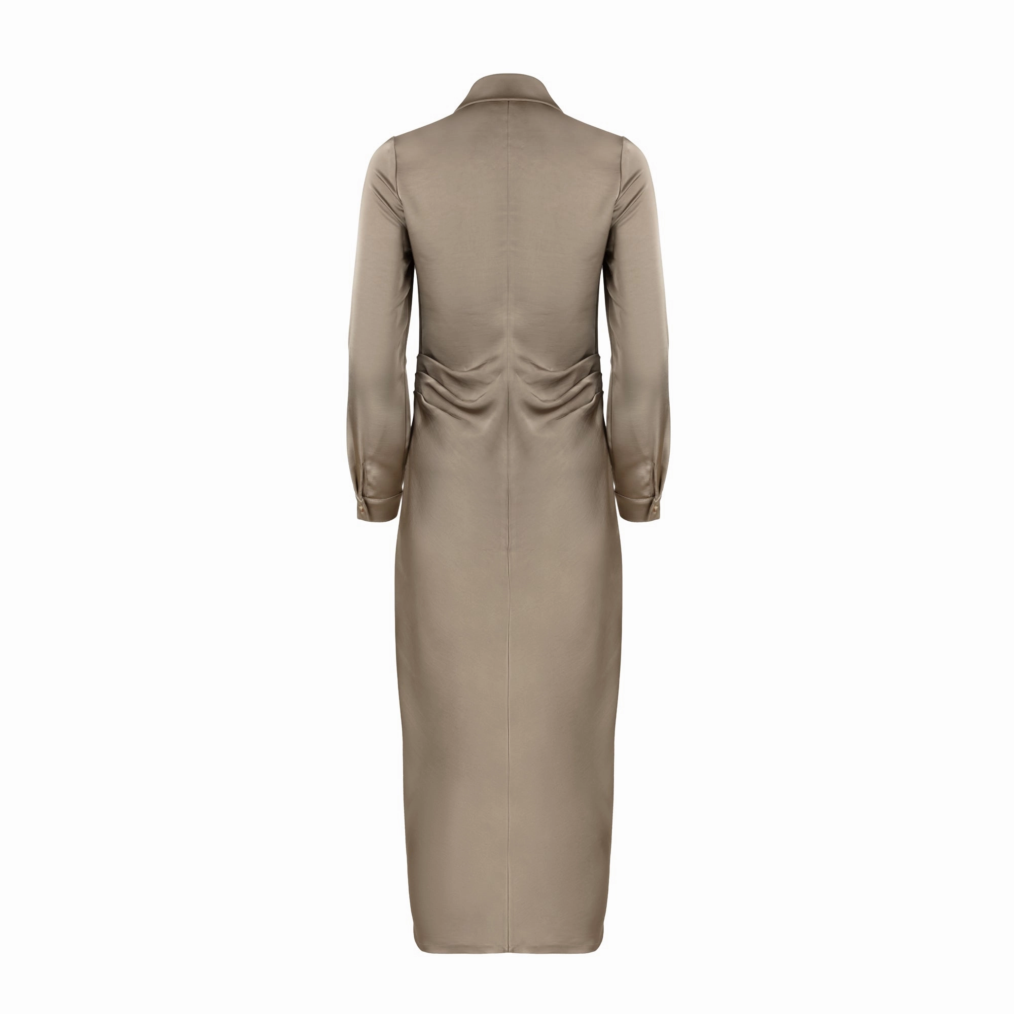 Timeless Fit Sheer Overlay Jolie satin dress [Final Sale]