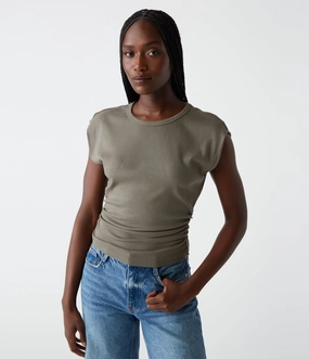 JONI CREW POWER SHOULDER TOP Casual Button-Down