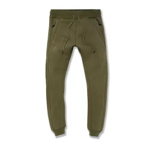 Jordan Craig Men's Uptown Modern Basic Fleece Jogger Sweatpants Olive
