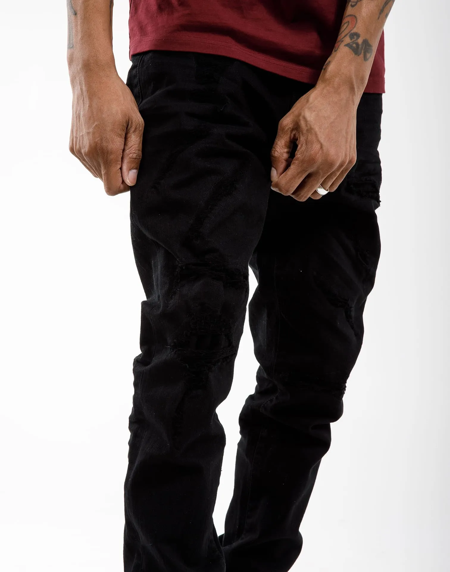 Jordan Craig Shredded Stacked Denim