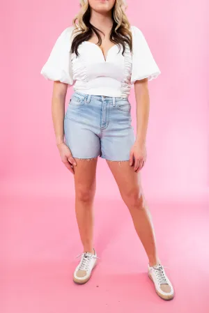 Judy Blue: HW Shorts with Destroy Back