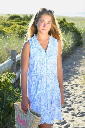 Kaia Dress Short / Blue Fish Eco Friendly