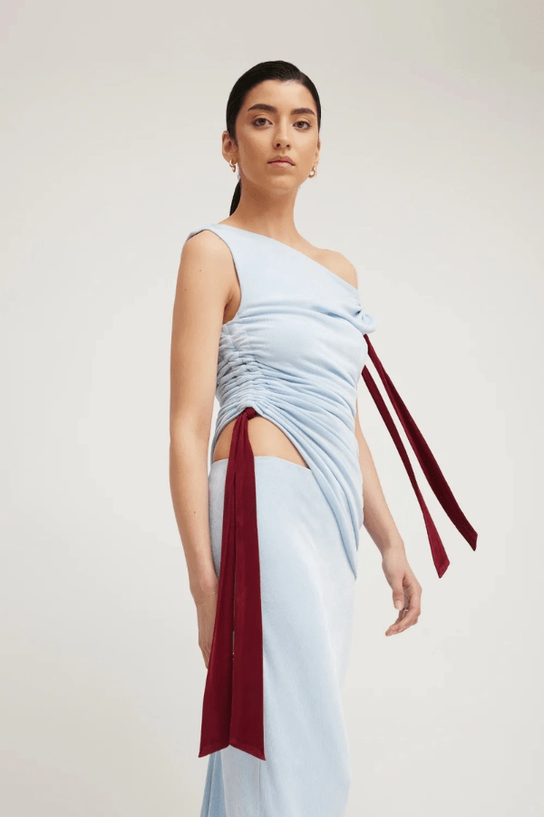 Refined Finish Kalilah Dress Sky/Merlot