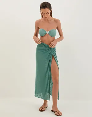 Karen Midi Skirt - Seaglass