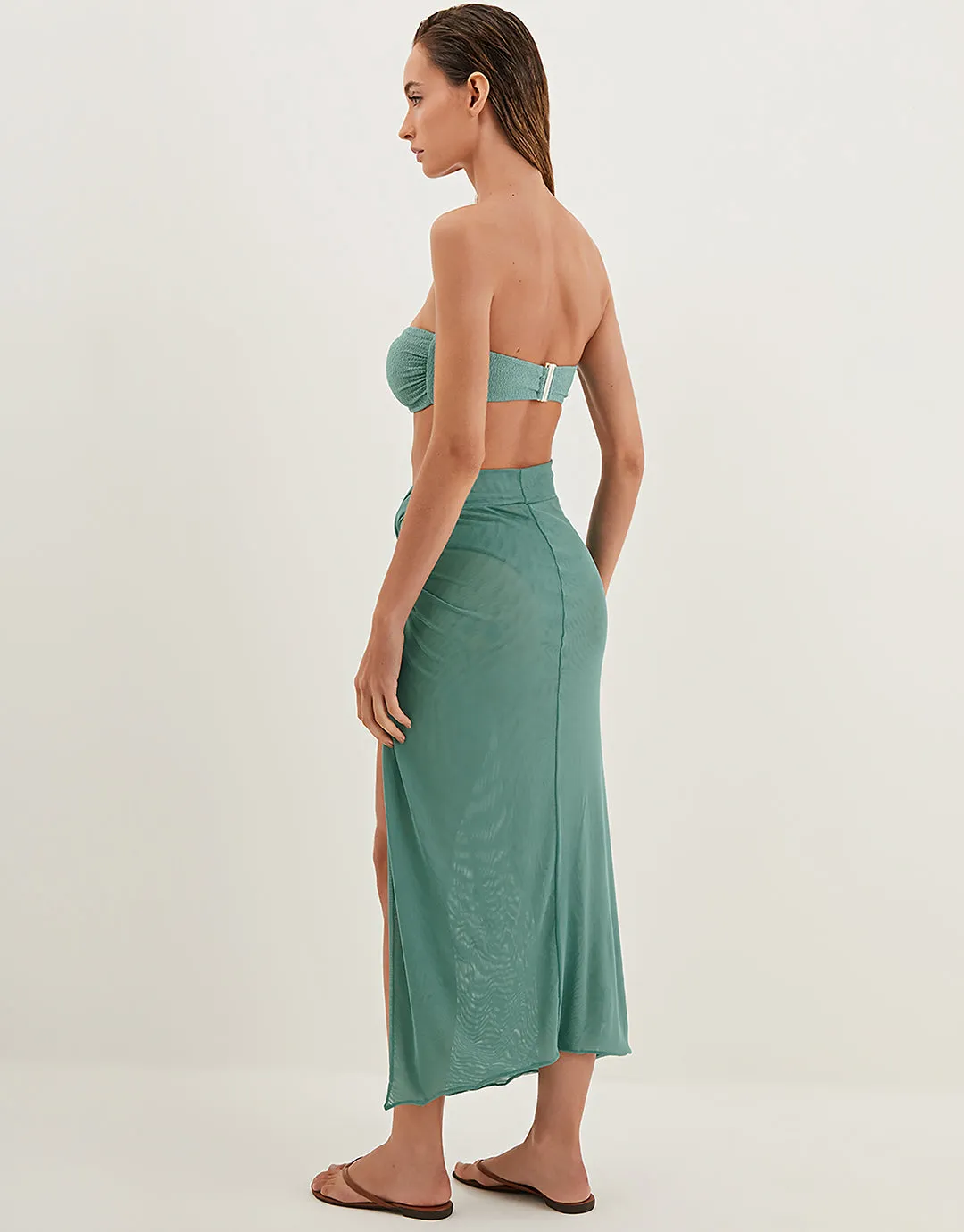 Karen Midi Skirt - Seaglass