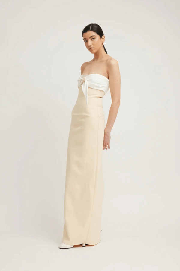 Abrasion-resistant Kasai Dress Lemon/Ivory
