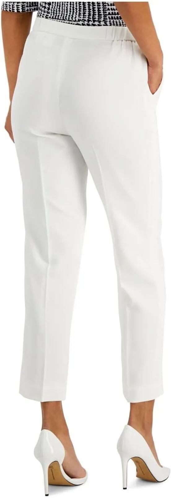 Kasper Womens Knit Office Dress Pants 10825680 Vanilla Ice White 14