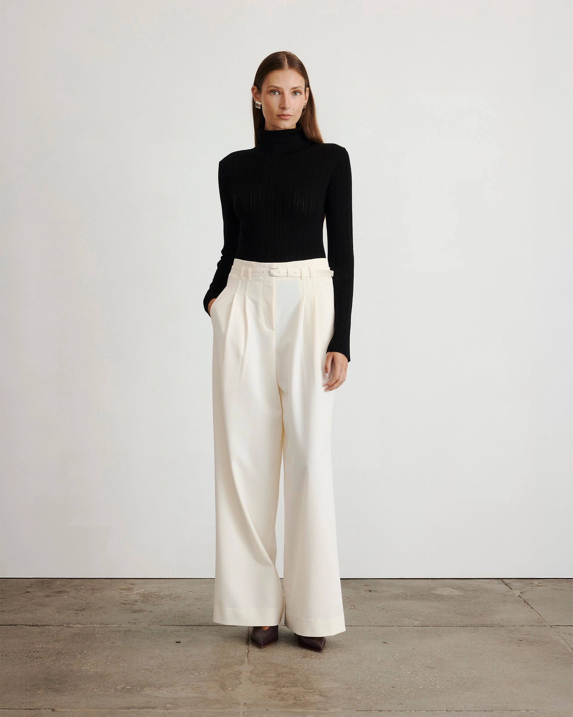 Kayden Turtleneck Stretch Knit Material