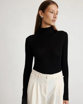 LowMaintenance Fabric Kayden Turtleneck