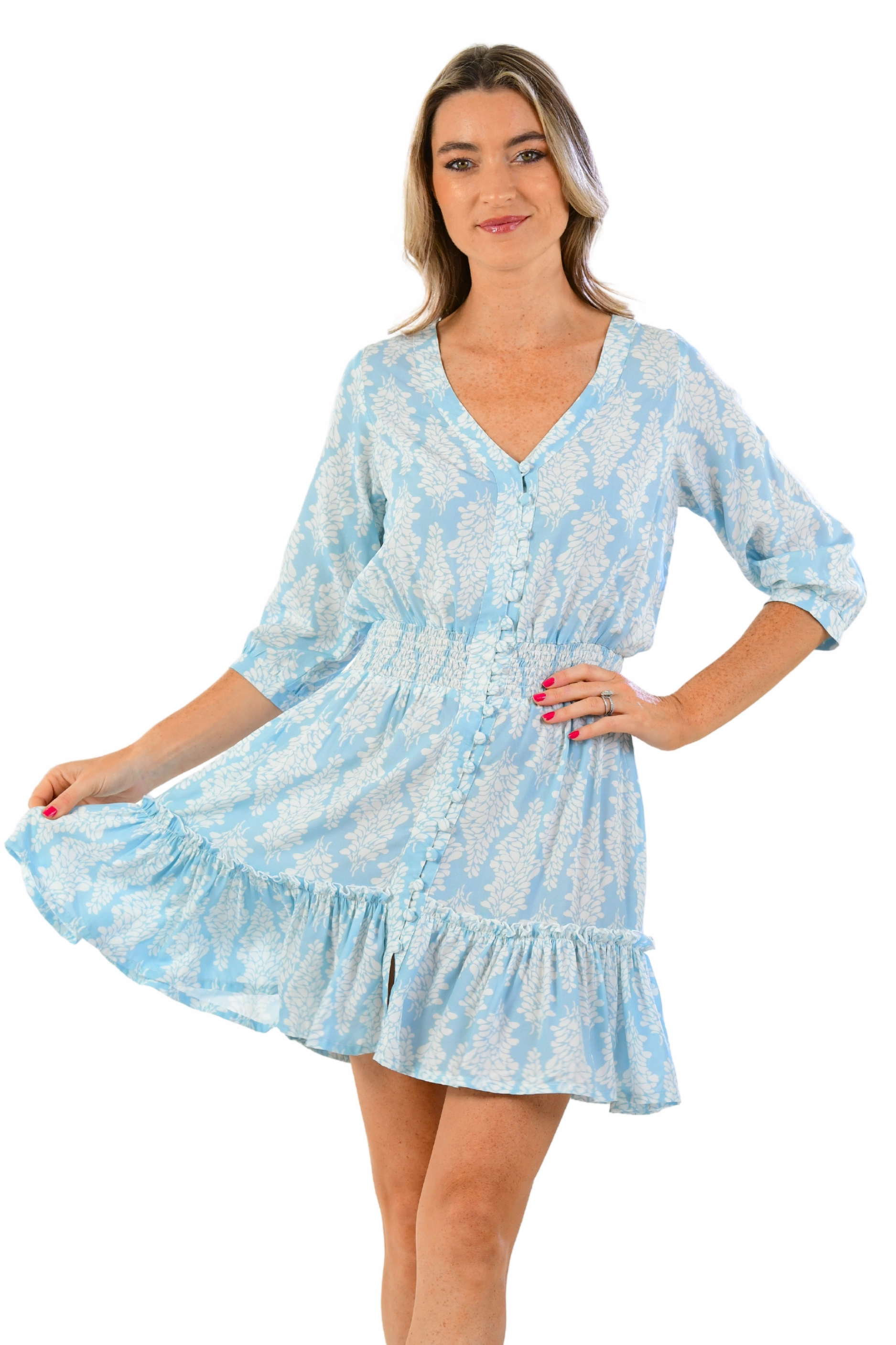 Relaxed Fit Design Smooth Look Kelsey Dress Short / Topaz