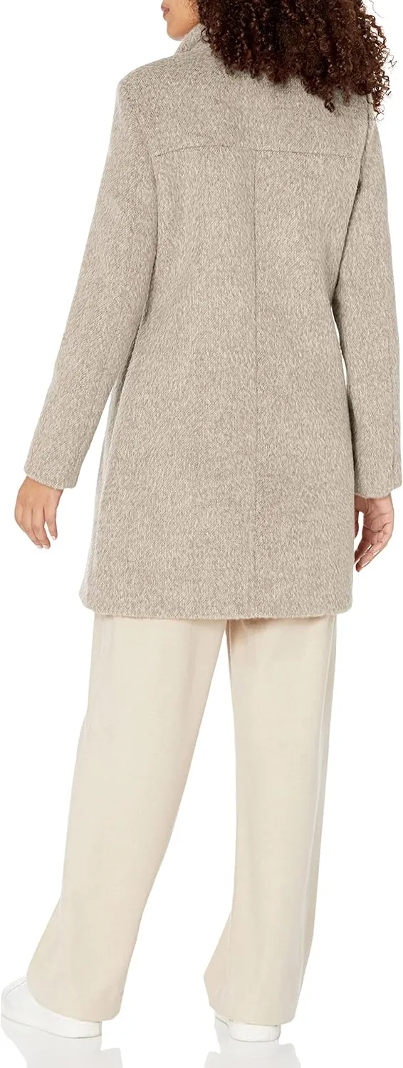 Kenneth Cole Women's Houndstooth Wool Blend Knit Coat