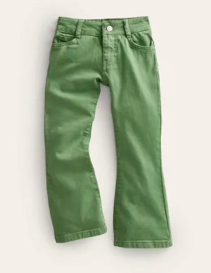 Kick Flare Jean-Deep Grass Green