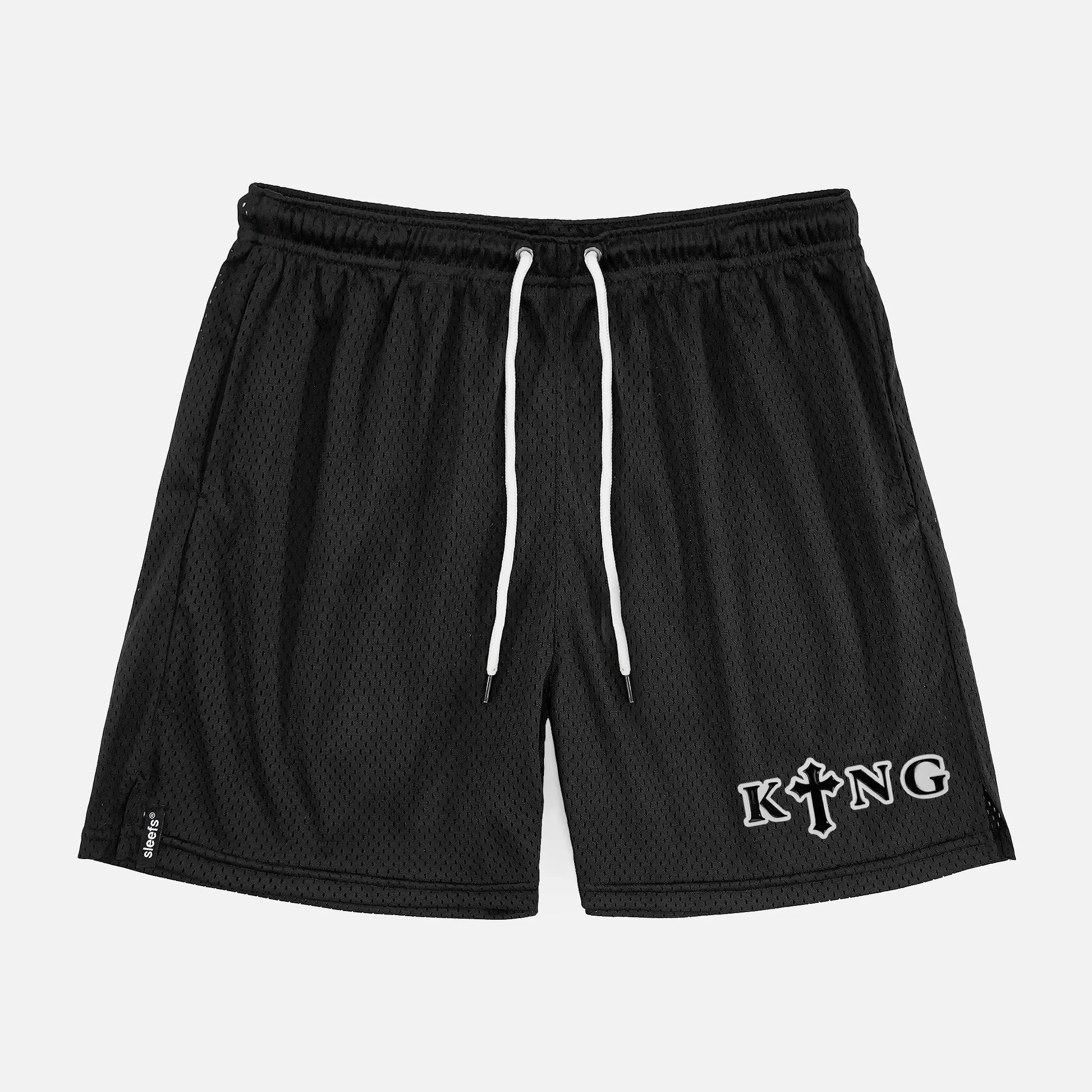 King Gothic Cross Patch Shorts - 7"