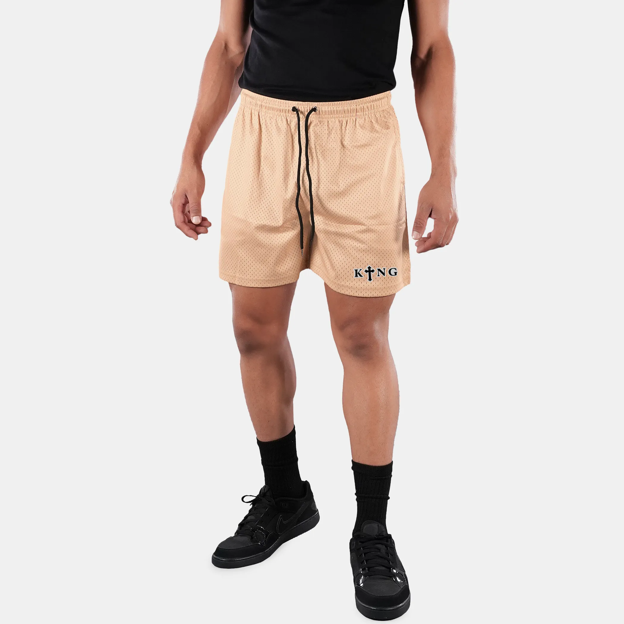 King Gothic Cross Patch Shorts - 7"
