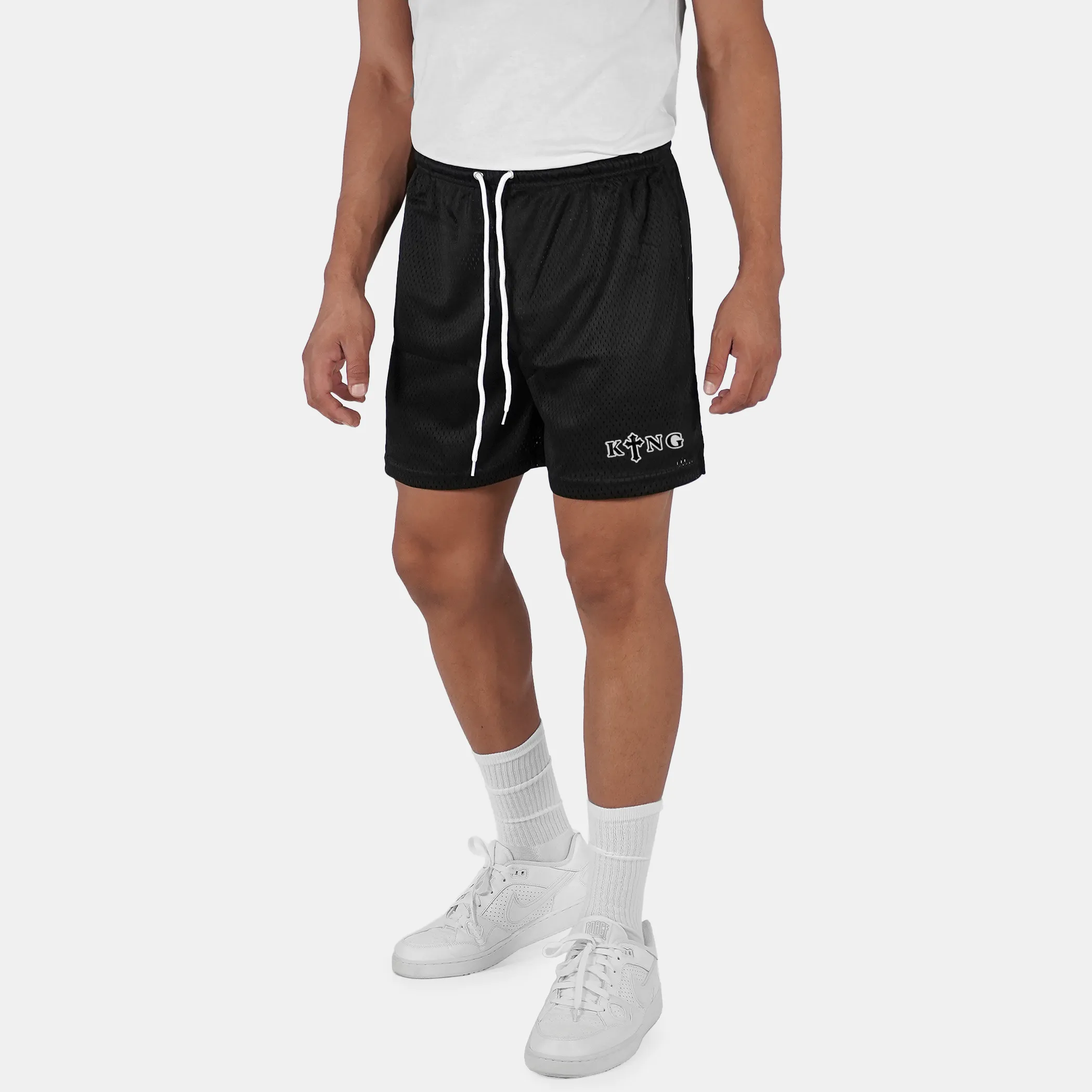 King Gothic Cross Patch Shorts - 7"