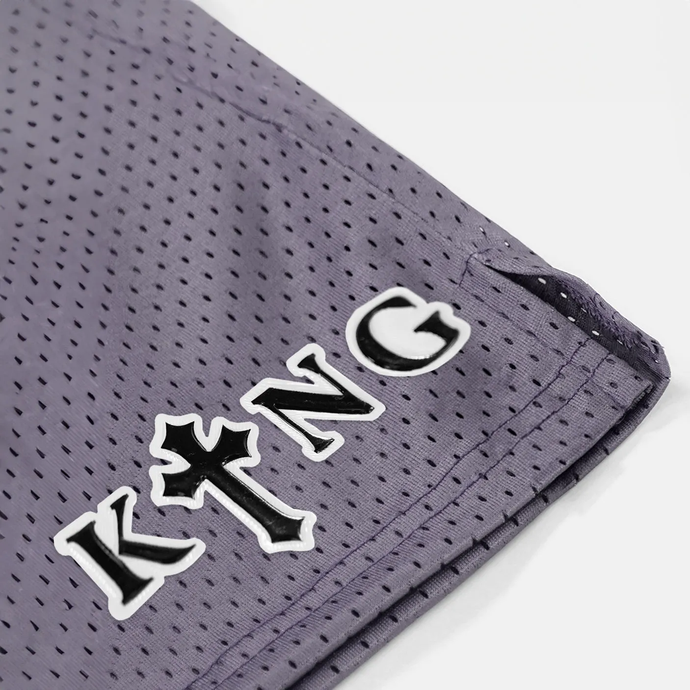 King Gothic Cross Patch Shorts - 7"