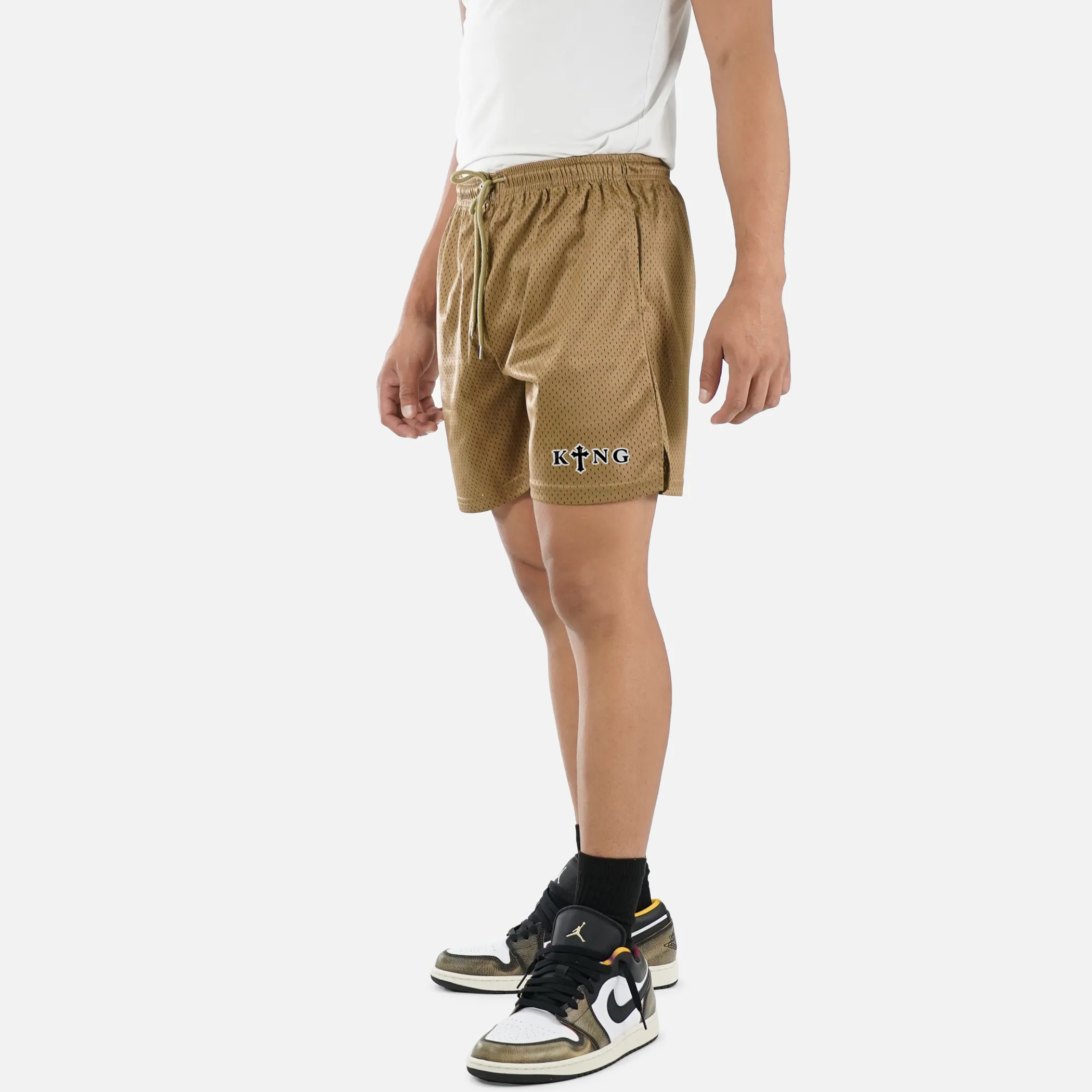 King Gothic Cross Patch Shorts - 7"