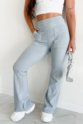 FrictionResistantEdging Klaus Brushed Knit Flare Leggings (Chambray)