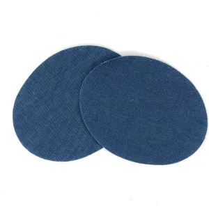 Knie Elleboog Strijk Stukken Lappen Patches Jeans Blauw
