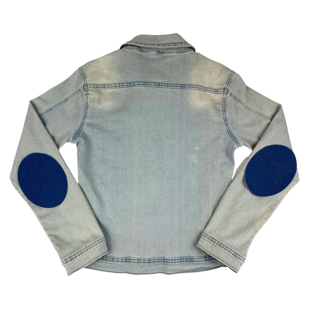Knie Elleboog Strijk Stukken Lappen Patches Jeans Blauw