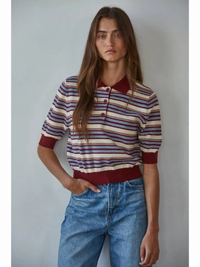 OdorControl Comfy Layer KNIT BUTTON UP COLLAR TOP