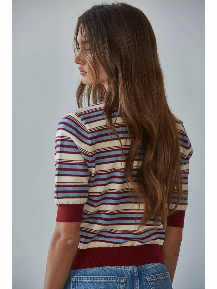 KNIT BUTTON UP COLLAR TOP Versatile Shirt Thermal Regulation System