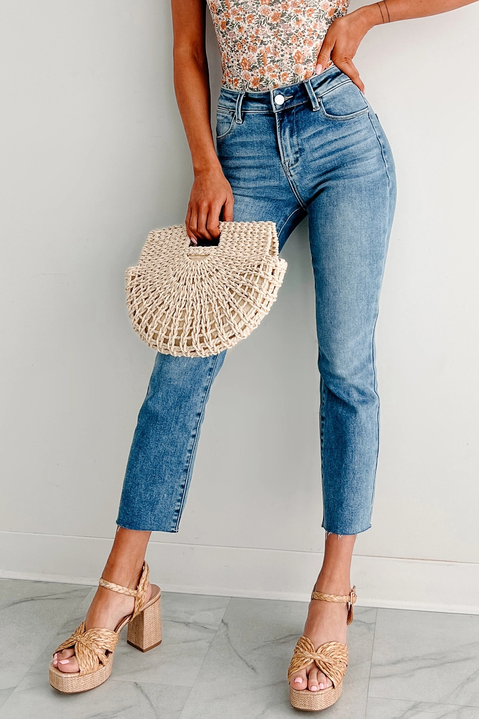 Weather Ready Hazel Mid Rise Crop Straight Risen Jeans (Medium)