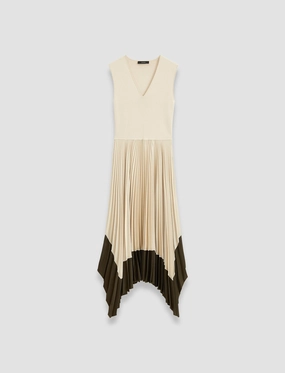 Knit Weave Pliss?? Animation Dura Dress Feminine Fit