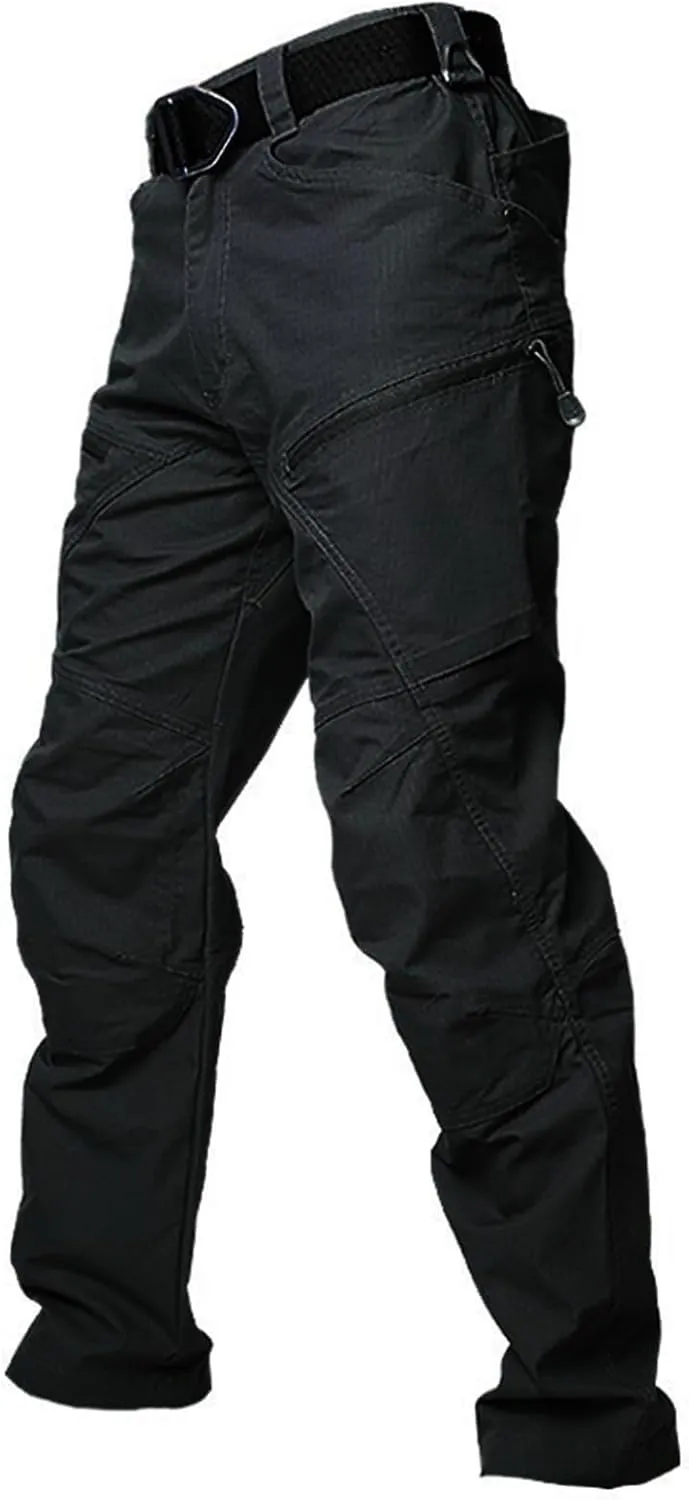KUIOLYPOER Cargo Pants for Men Stretchy Multi-Pocket Zipper Tactical Pants Outdoor Training Hiking Work Pants Men's Joggers